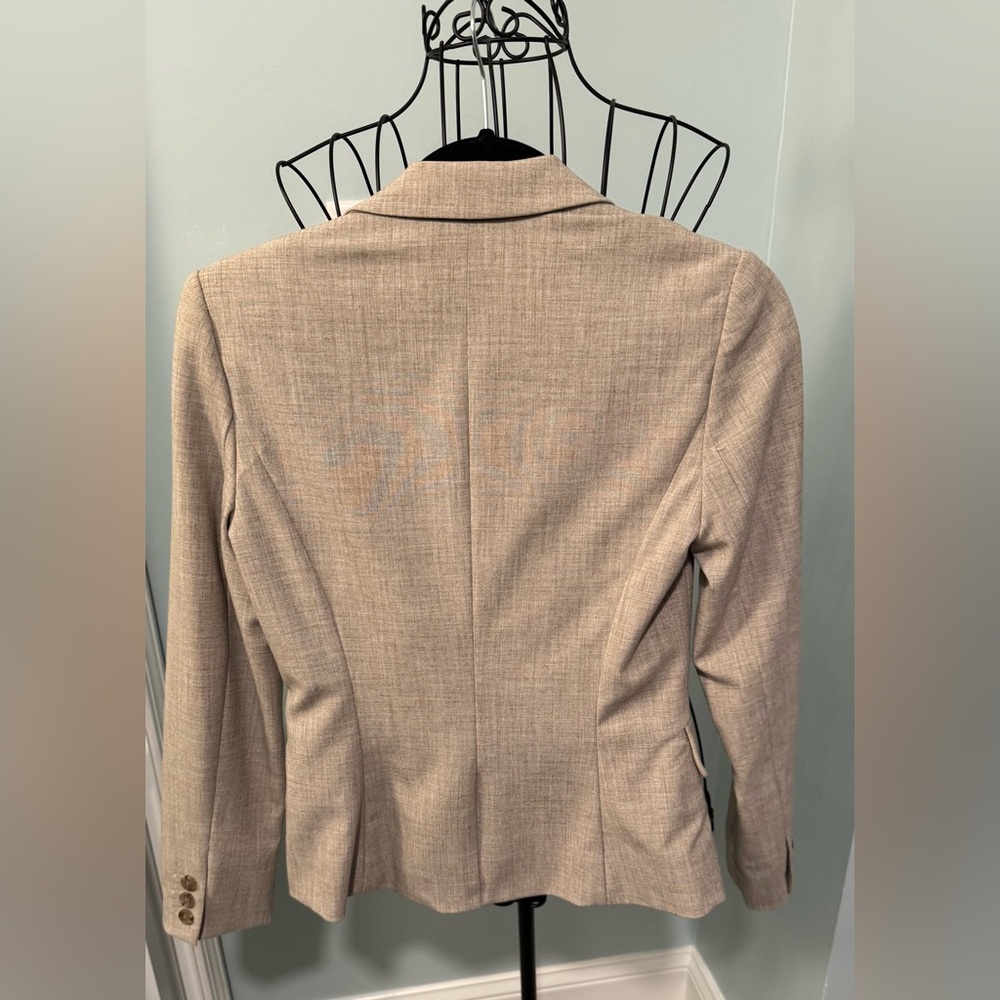 Banana Republic Blazer Light Khaki 0 0P Petite Women’s Washable - Picture 7 of 13